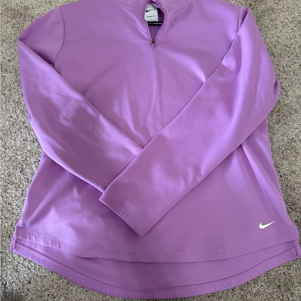 Nike Women’s Purple Half-Zip Pullover Hoodie Therma-Fit